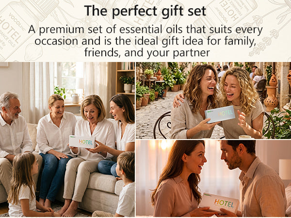 VOCOlinc Hotel Collection Diffuser Essential Oil Set - 6 Pack - 10 ml | Waterless Organic Essential Oil for Diffuser, Aromatherapy, Air Purifier - Inspired by Ritz-Carlton, Hilton, My Way and More