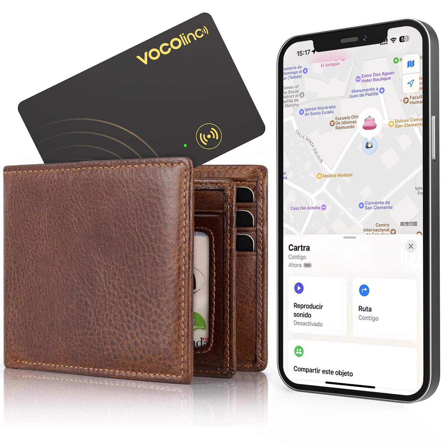 VOCOlinc Air Card Tag 1 Pack Rechargeable Wallet Tracker (Only iOS)