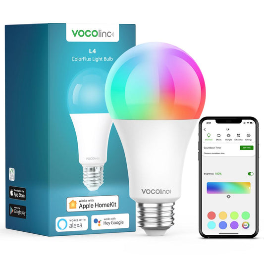 VOCOlinc SmartGlow 60W WiFi RGBCW Ambiance LED Light Bulb-L4 1Pack