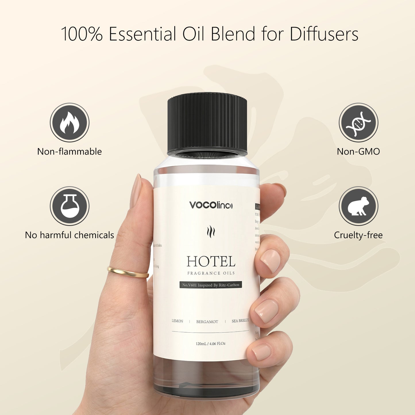 VOCOlinc Hotel Collection Diffuser Oil - Inspired by Luxury Five Star Hotel Lobby Scent Oil for Waterless Oil Diffusers (4.06 OZ)