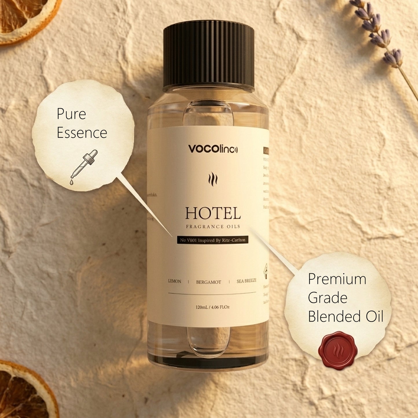 VOCOlinc Hotel Collection Diffuser Oil - Inspired by Luxury Five Star Hotel Lobby Scent Oil for Waterless Oil Diffusers (4.06 OZ)