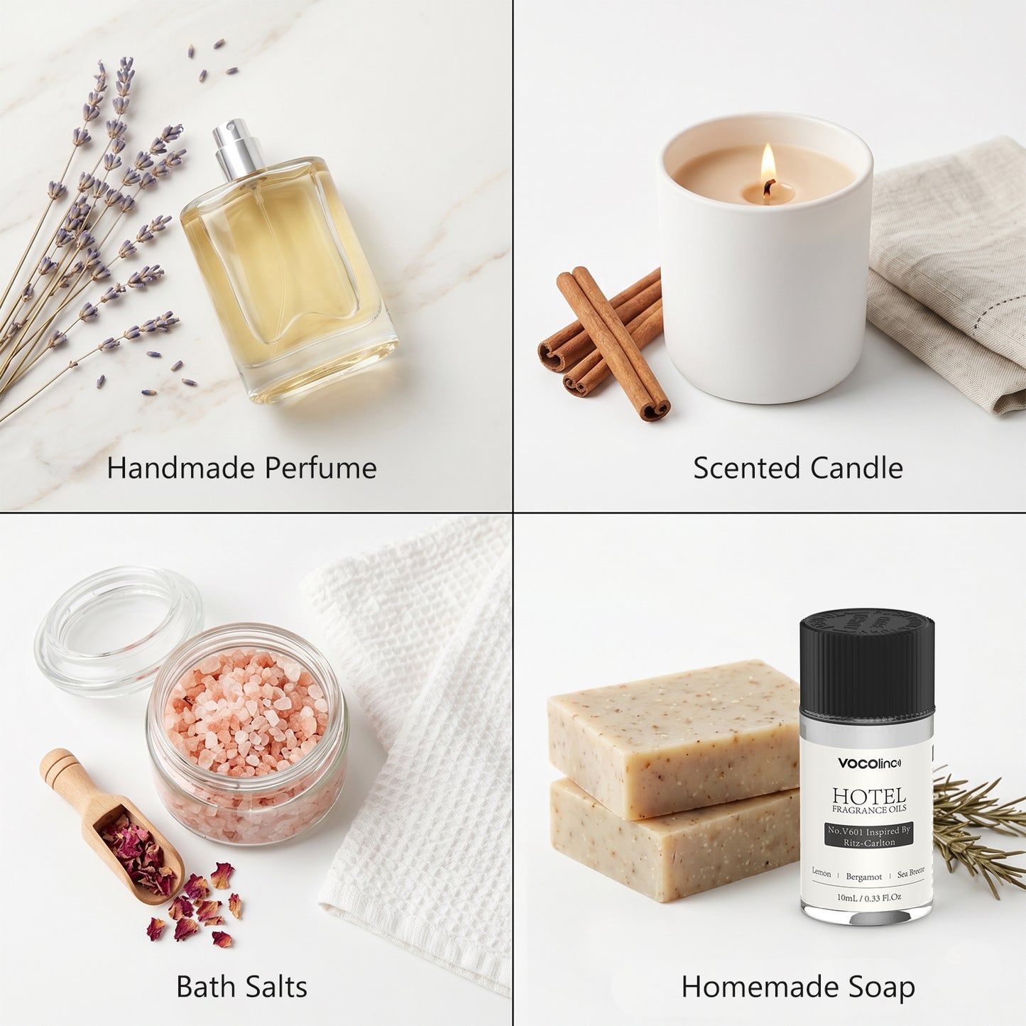 VOCOlinc Hotel Collection Diffuser Essential Oil Set - 6 Pack - 10 ml | Waterless Organic Essential Oil for Diffuser, Aromatherapy, Air Purifier - Inspired by Ritz-Carlton, Hilton, My Way and More