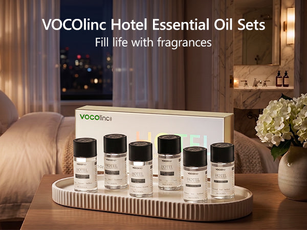 VOCOlinc Hotel Collection Diffuser Essential Oil Set - 6 Pack - 10 ml | Waterless Organic Essential Oil for Diffuser, Aromatherapy, Air Purifier - Inspired by Ritz-Carlton, Hilton, My Way and More
