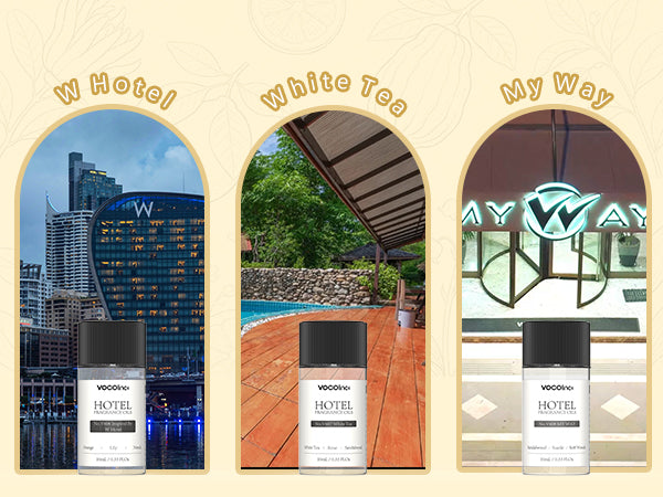 VOCOlinc Hotel Collection Diffuser Essential Oil Set - 6 Pack - 10 ml | Waterless Organic Essential Oil for Diffuser, Aromatherapy, Air Purifier - Inspired by Ritz-Carlton, Hilton, My Way and More