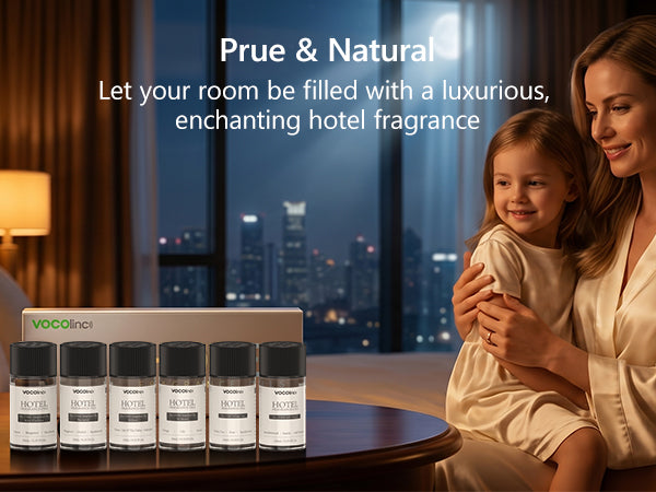 VOCOlinc Hotel Collection Diffuser Essential Oil Set - 6 Pack - 10 ml | Waterless Organic Essential Oil for Diffuser, Aromatherapy, Air Purifier - Inspired by Ritz-Carlton, Hilton, My Way and More