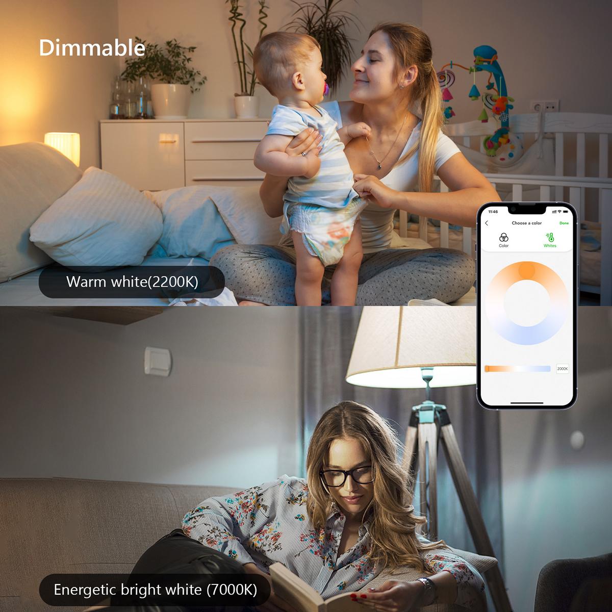 VOCOlinc SmartGlow WiFi 60W RGBW Ambiance LED Light Bulbs– L3-3 Packs