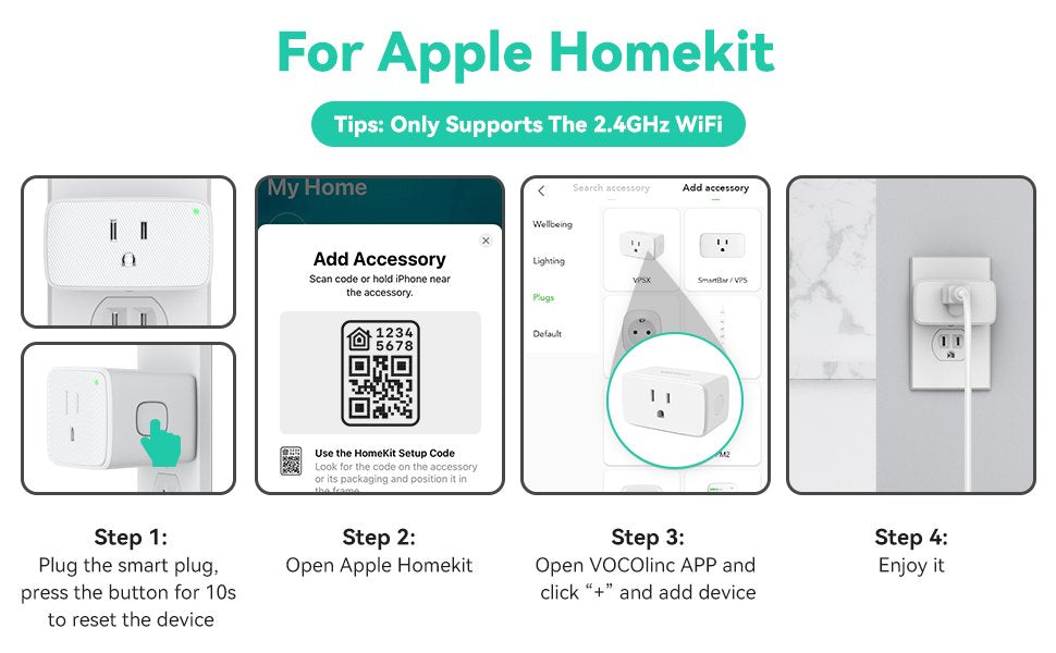 VOCOlinc Homekit Smart Plug Works with Alexa, Apple Home, Google