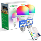 VOCOlinc Smart Light Bulbs,Alexa Light Bulb,A21 2.4GHz Wifi LED Smart Bulb Work with Apple Homekit,Google Home.RGBCW Color Changing Bulbs Brightness Dimmable,E26 850LM 60W Equivalent,No Hub Required.