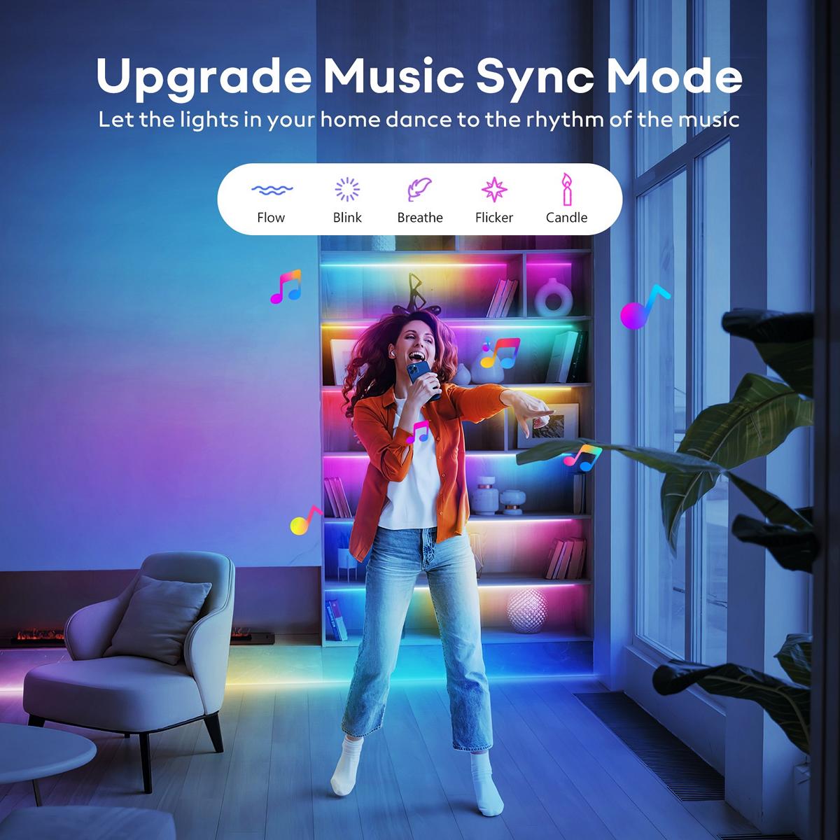 VOCOlinc RGBIC SmartGlow WiFi LED Strip Lights - LS3-32.8 ft