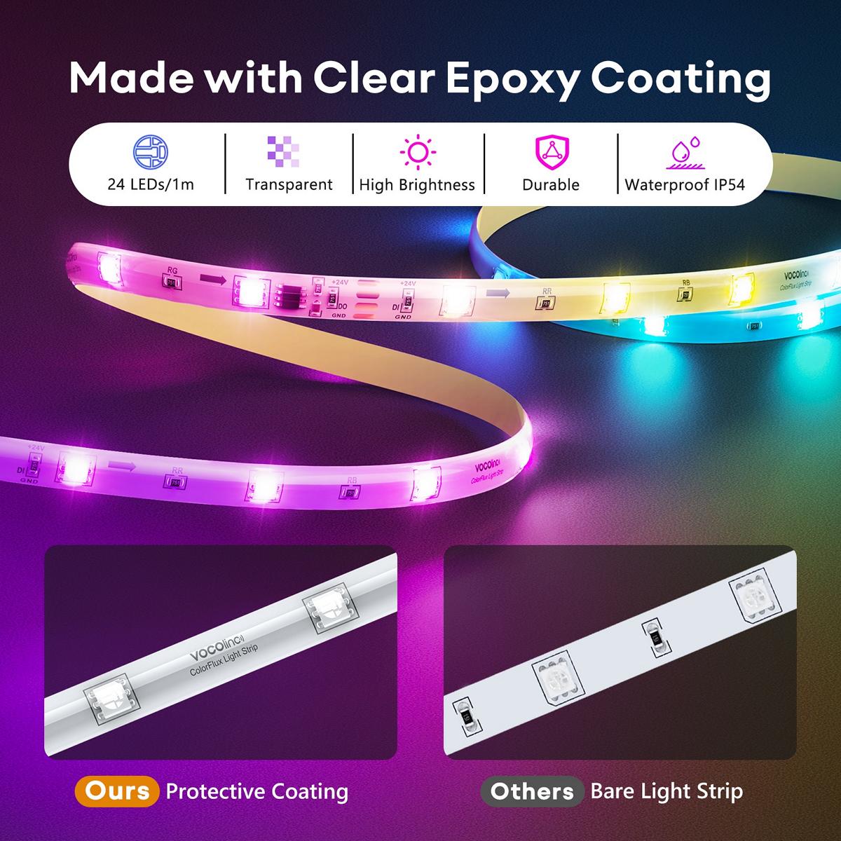 Smart LED Strip Lights, 16.4ft WiFi LED Light Strip Work with
