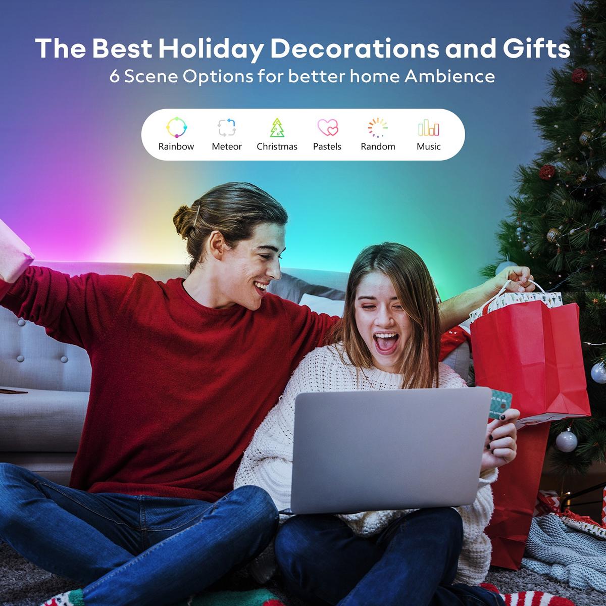 VOCOlinc RGBIC SmartGlow WiFi LED Strip Lights - LS3-32.8 ft